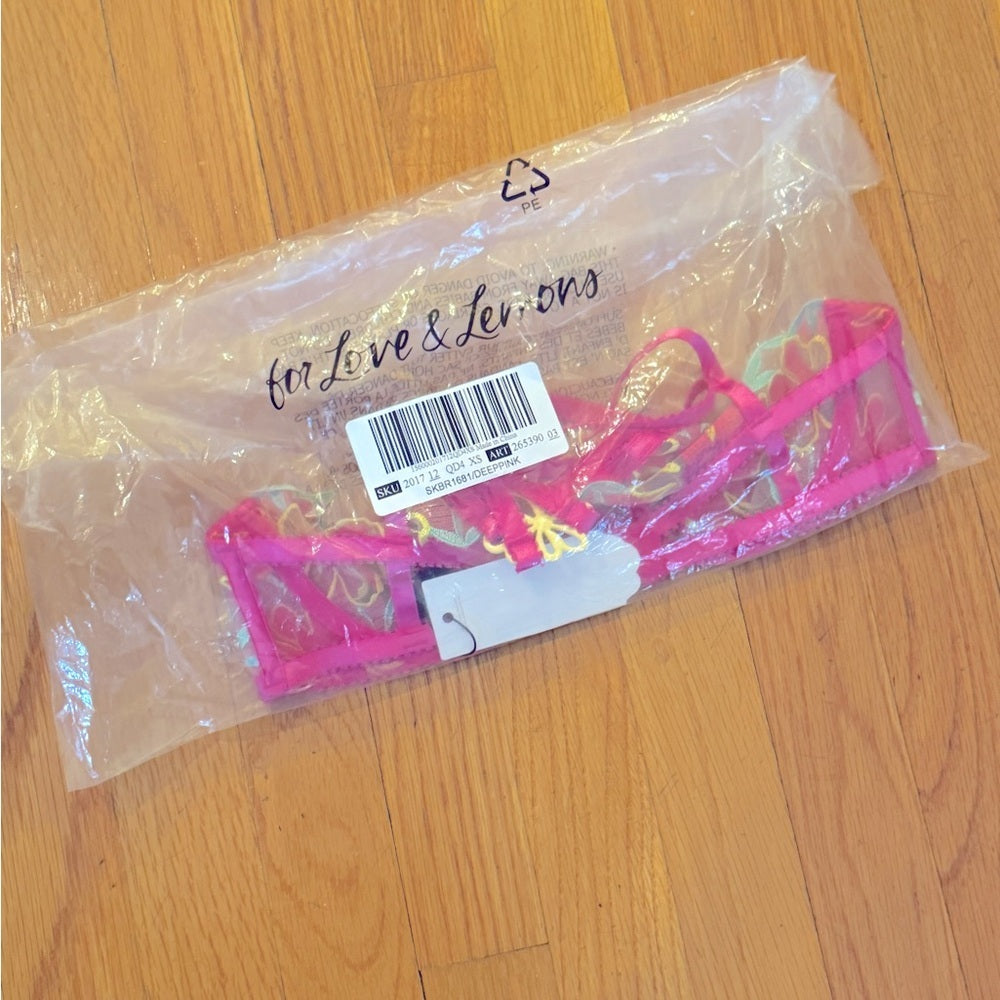 FOR LOVE & LEMONS Lucy Monowire Bra - Women’s Size XS - New With Tags